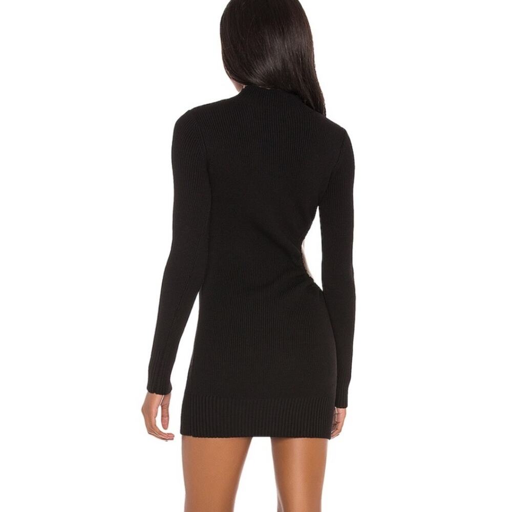 H:ours Black Sweater Dress black cut out sz XS revolve - Picture 4 of 10
